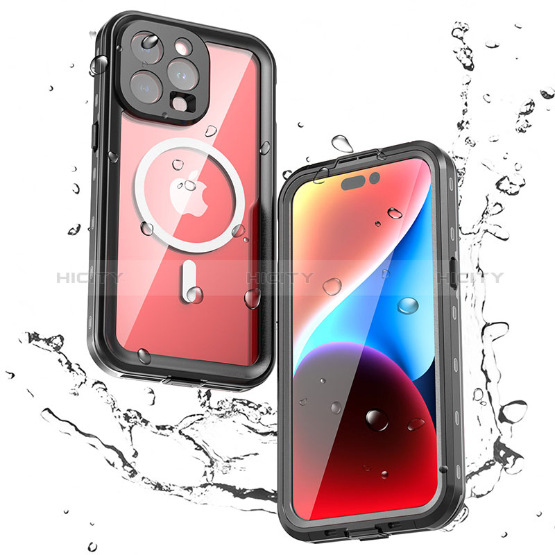 Funda Impermeable Bumper Silicona y Plastico Waterproof Carcasa 360 Grados con Mag-Safe Magnetic para Apple iPhone 14 Pro