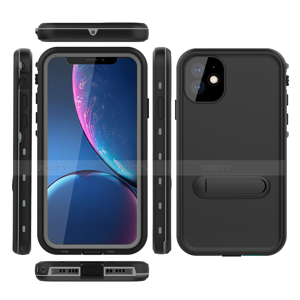 Funda Impermeable Bumper Silicona y Plastico Waterproof Carcasa 360 Grados con Soporte para Apple iPhone 11