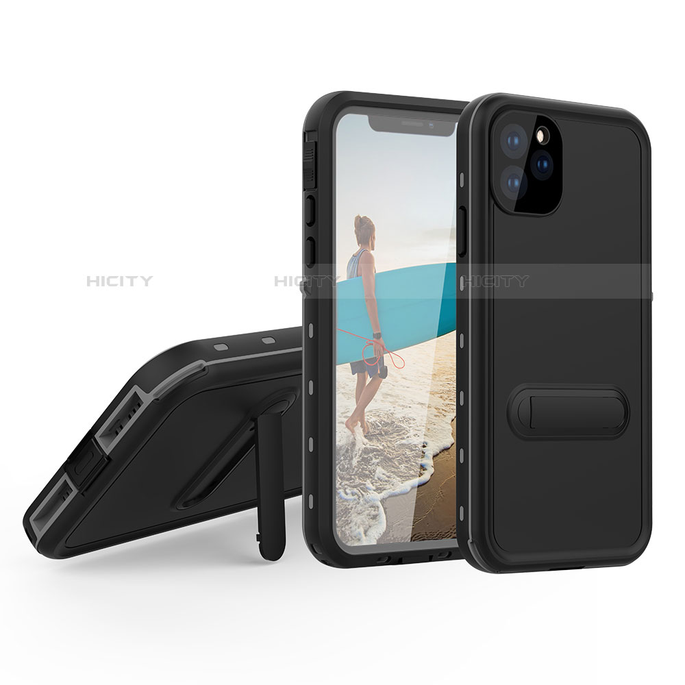 Funda Impermeable Bumper Silicona y Plastico Waterproof Carcasa 360 Grados con Soporte para Apple iPhone 11 Pro