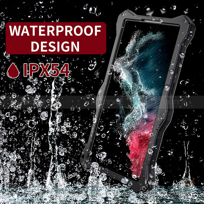 Funda Impermeable Bumper Silicona y Plastico Waterproof Carcasa 360 Grados con Soporte para Samsung Galaxy S24 Ultra 5G