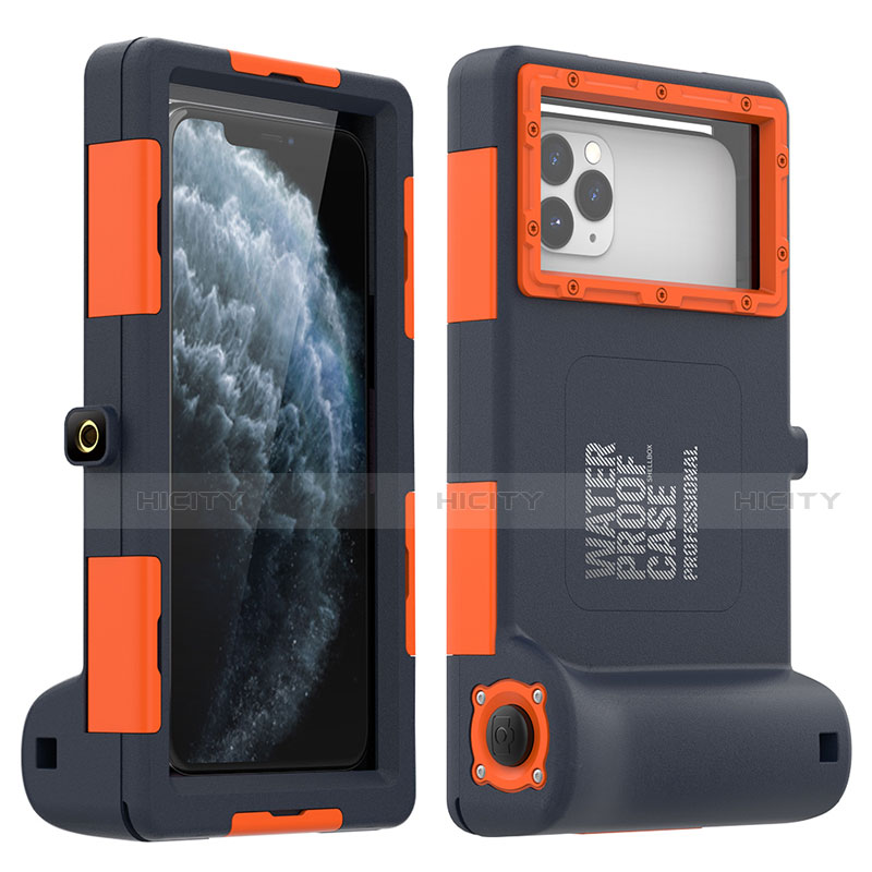 Funda Impermeable Bumper Silicona y Plastico Waterproof Carcasa 360 Grados Cover para Apple iPhone 6S Plus Naranja