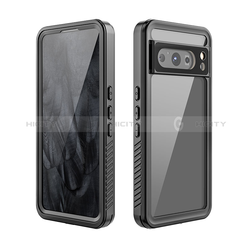 Funda Impermeable Bumper Silicona y Plastico Waterproof Carcasa 360 Grados para Google Pixel 8 Pro 5G Negro