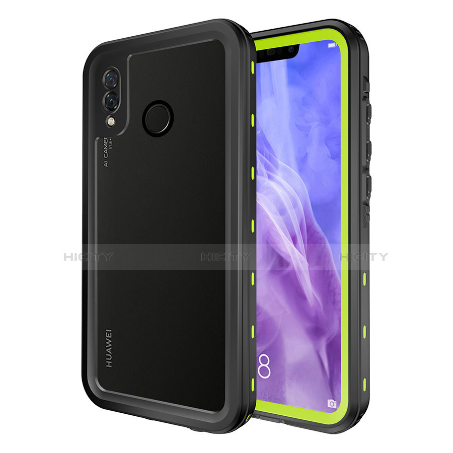 Funda Impermeable Bumper Silicona y Plastico Waterproof Carcasa 360 Grados para Huawei P20 Lite Verde