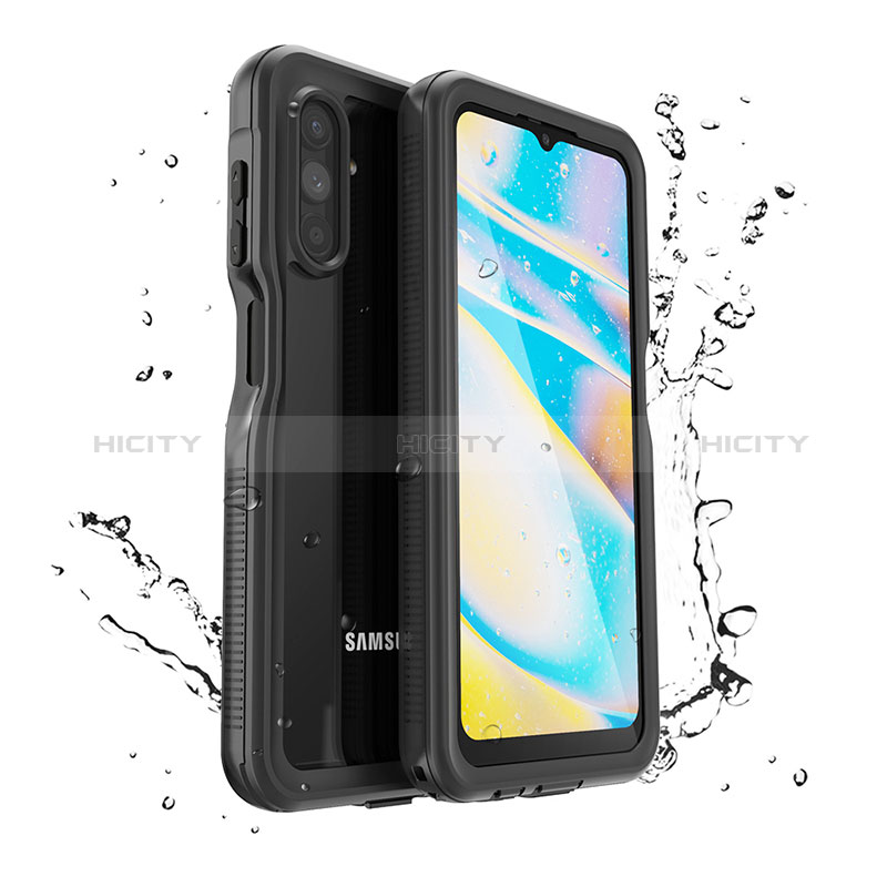 Funda Impermeable Bumper Silicona y Plastico Waterproof Carcasa 360 Grados para Samsung Galaxy A04s Negro