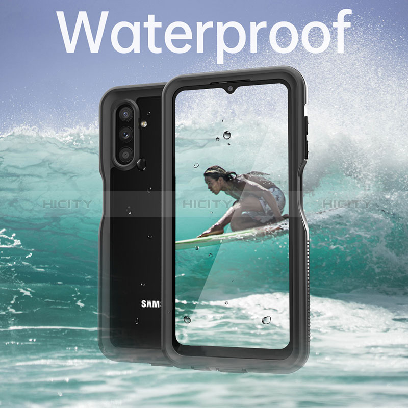 Funda Impermeable Bumper Silicona y Plastico Waterproof Carcasa 360 Grados para Samsung Galaxy A04s Negro