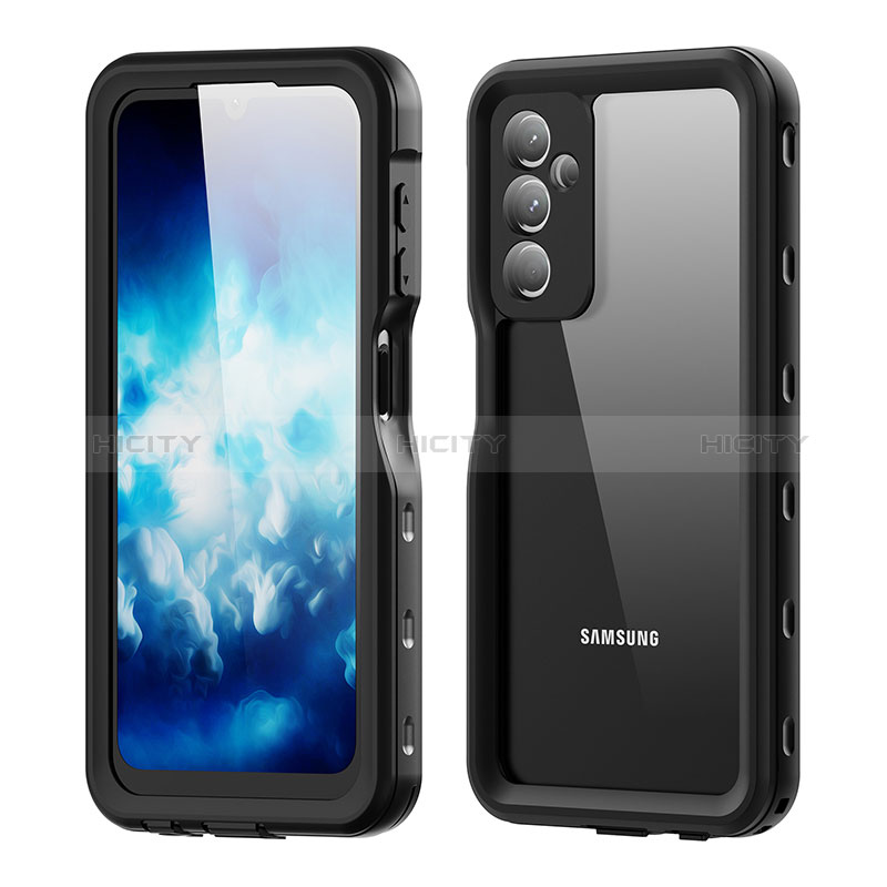 Funda Impermeable Bumper Silicona y Plastico Waterproof Carcasa 360 Grados para Samsung Galaxy A24 4G Negro