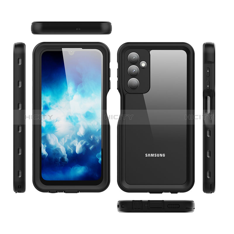 Funda Impermeable Bumper Silicona y Plastico Waterproof Carcasa 360 Grados para Samsung Galaxy A24 4G Negro