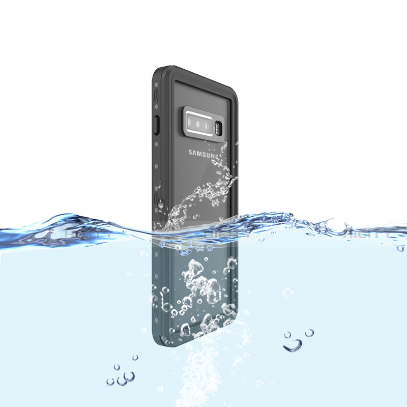 Funda Impermeable Bumper Silicona y Plastico Waterproof Carcasa 360 Grados para Samsung Galaxy S10 5G Negro