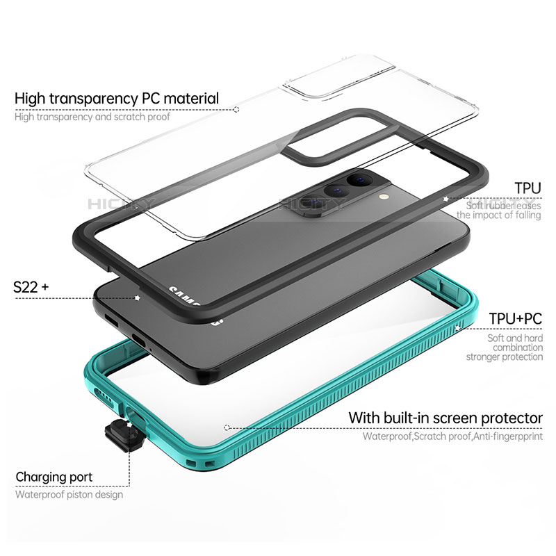 Funda Impermeable Bumper Silicona y Plastico Waterproof Carcasa 360 Grados para Samsung Galaxy S21 Plus 5G