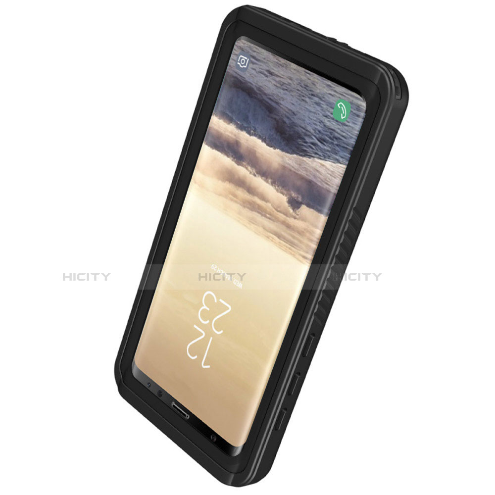 Funda Impermeable Bumper Silicona y Plastico Waterproof Carcasa 360 Grados para Samsung Galaxy S9 Plus Negro