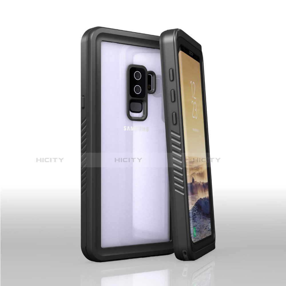 Funda Impermeable Bumper Silicona y Plastico Waterproof Carcasa 360 Grados para Samsung Galaxy S9 Plus Negro