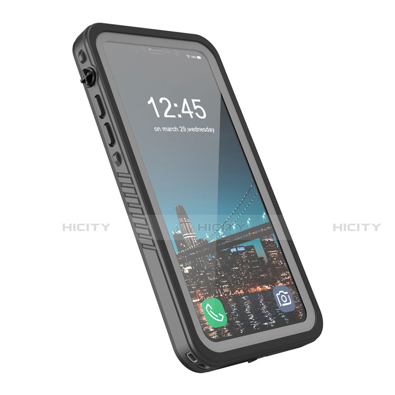 Funda Impermeable Bumper Silicona y Plastico Waterproof Carcasa 360 Grados W01 para Apple iPhone 11 Negro