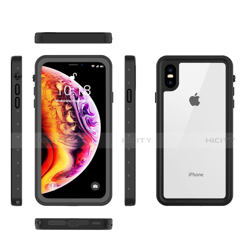 Funda Impermeable Bumper Silicona y Plastico Waterproof Carcasa 360 Grados W01 para Apple iPhone Xs