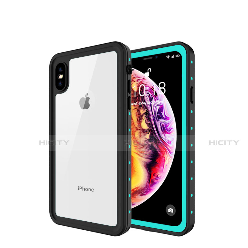 Funda Impermeable Bumper Silicona y Plastico Waterproof Carcasa 360 Grados W01 para Apple iPhone Xs