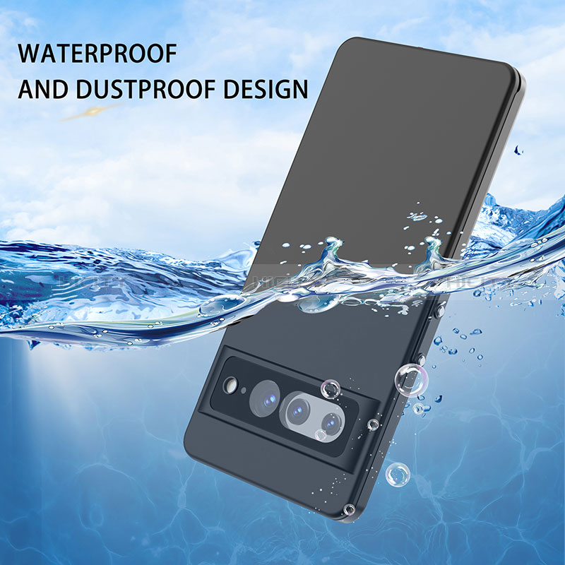 Funda Impermeable Bumper Silicona y Plastico Waterproof Carcasa 360 Grados W01 para Google Pixel 7 Pro 5G Negro