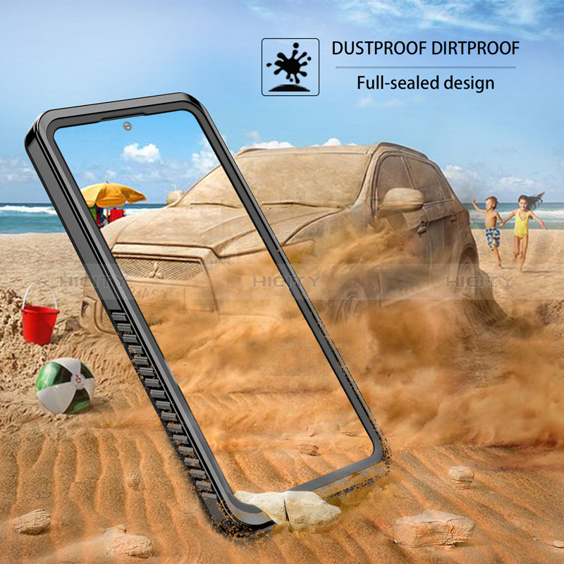 Funda Impermeable Bumper Silicona y Plastico Waterproof Carcasa 360 Grados W02 para Samsung Galaxy S20 Negro