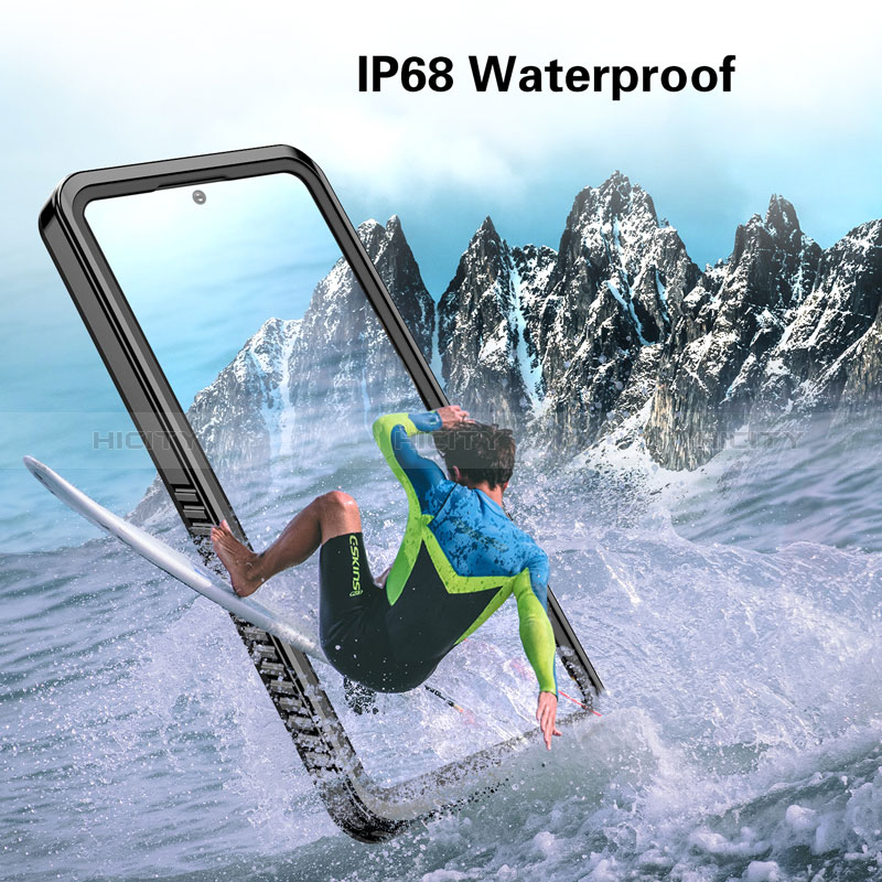 Funda Impermeable Bumper Silicona y Plastico Waterproof Carcasa 360 Grados W02 para Samsung Galaxy S20 Negro