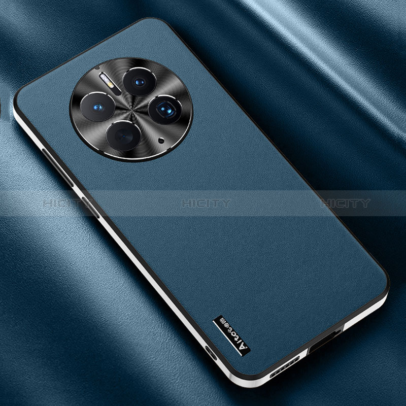 Funda Lujo Cuero Carcasa AT1 para Huawei Mate 50E Azul