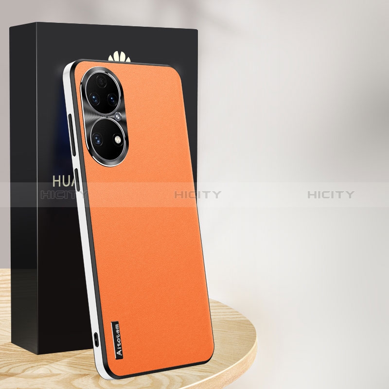 Funda Lujo Cuero Carcasa AT1 para Huawei P50 Pro