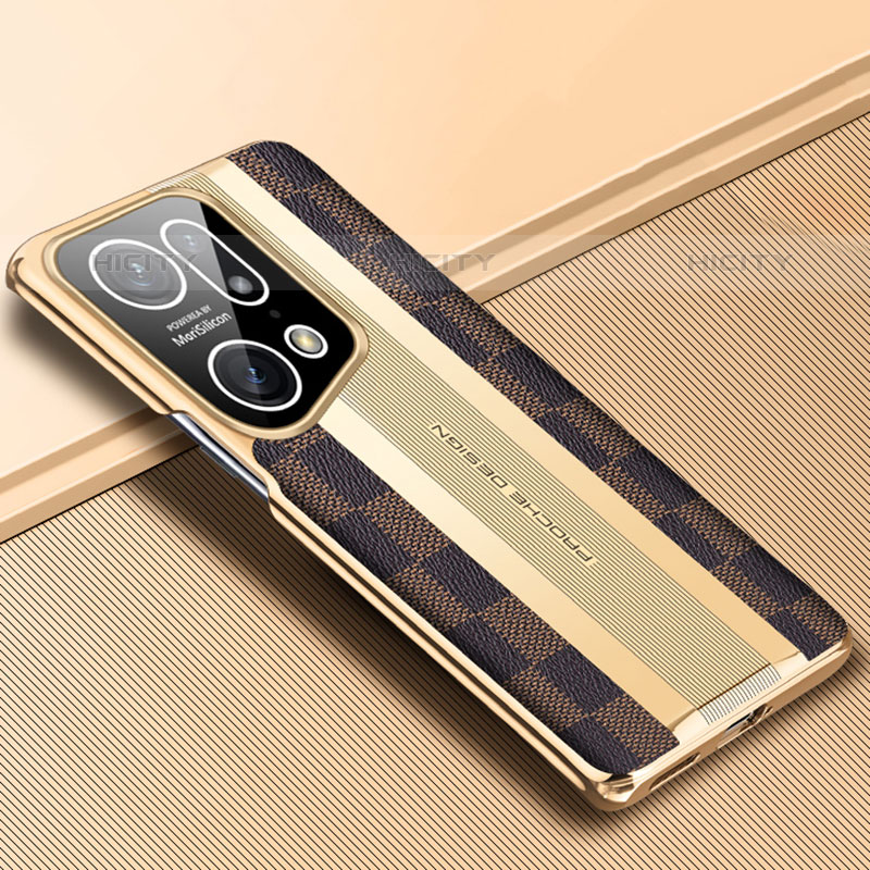 Funda Lujo Cuero Carcasa AT1 para Oppo Find X5 Pro 5G