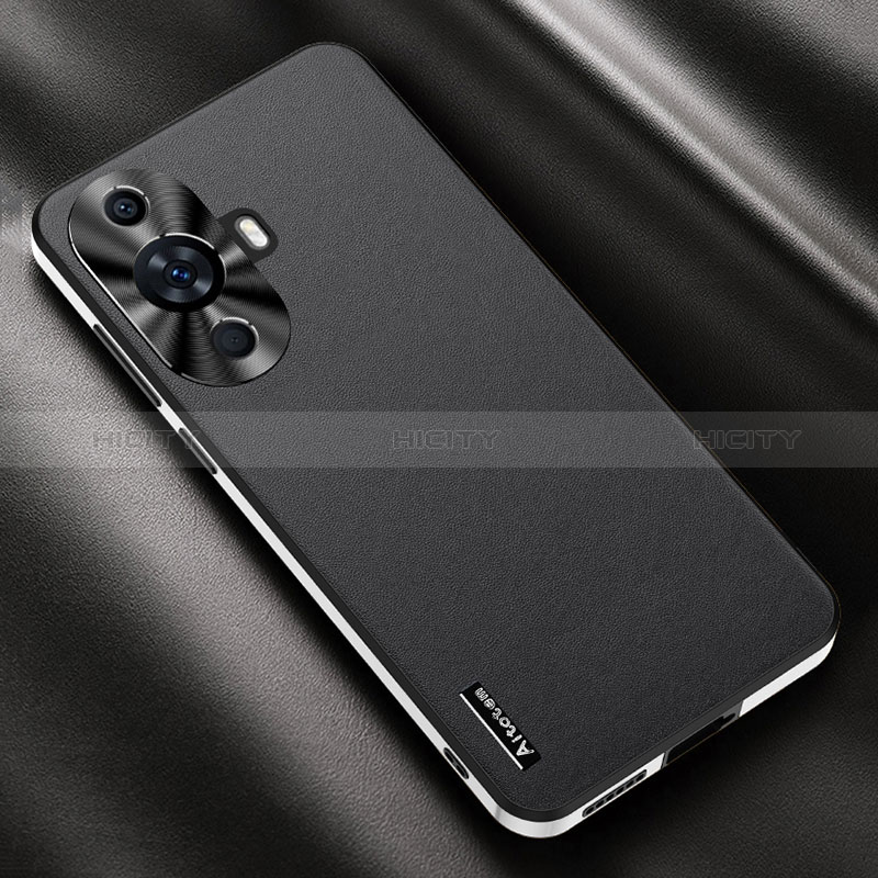 Funda Lujo Cuero Carcasa AT2 para Huawei Nova 11 Negro