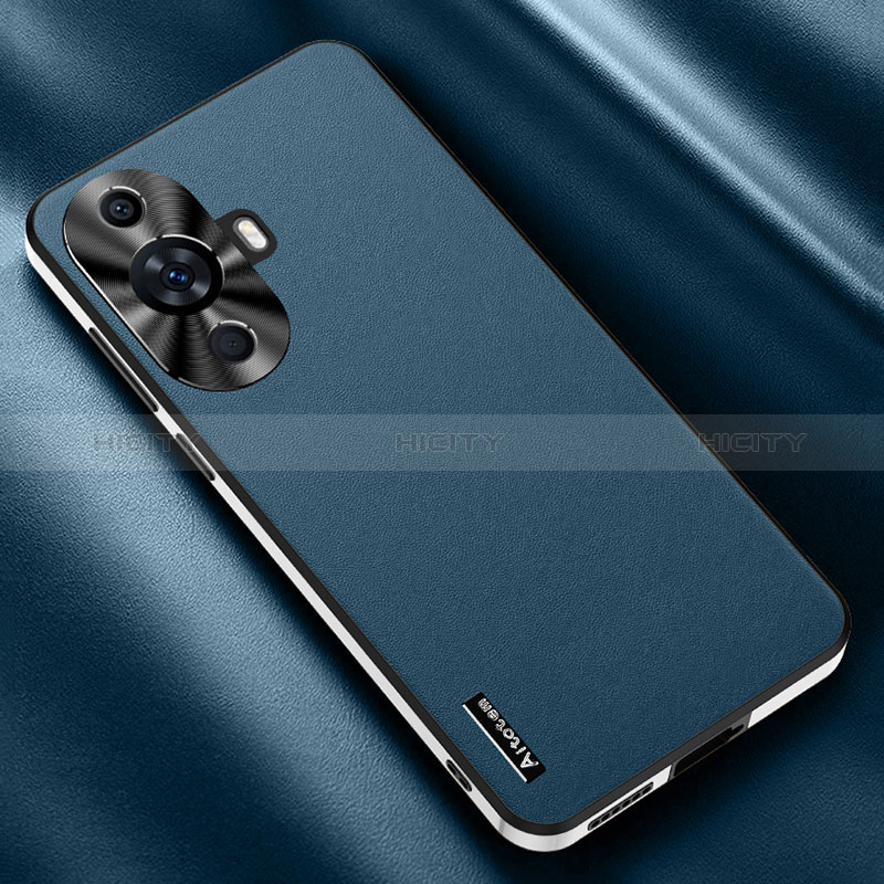 Funda Lujo Cuero Carcasa AT2 para Huawei Nova 11 Pro Azul