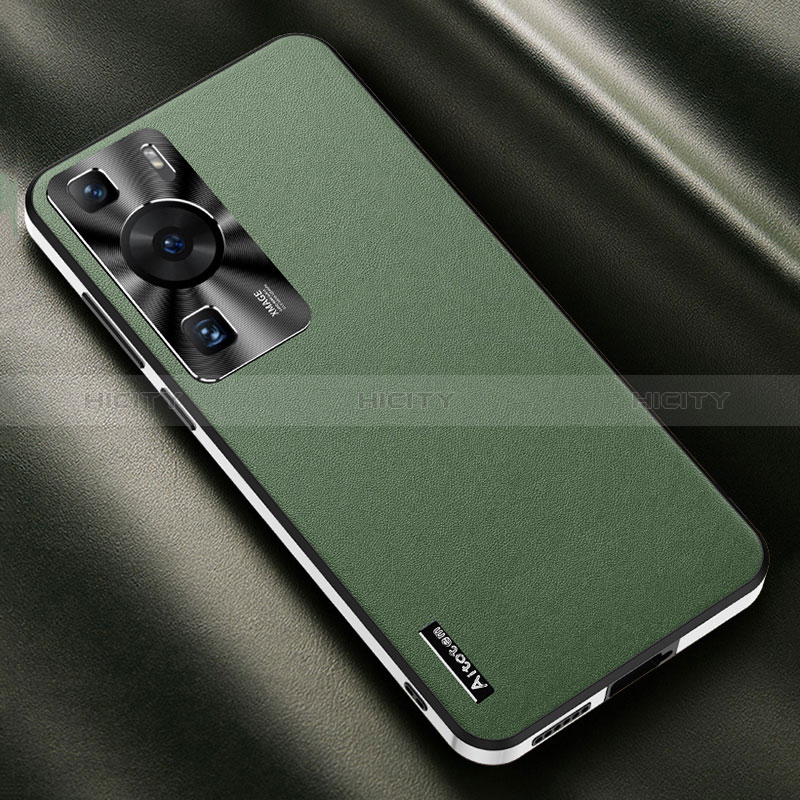 Funda Lujo Cuero Carcasa AT2 para Huawei P60 Pro