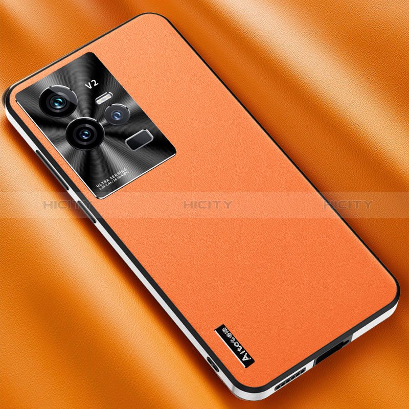 Funda Lujo Cuero Carcasa AT2 para Vivo iQOO 11 Pro 5G Naranja