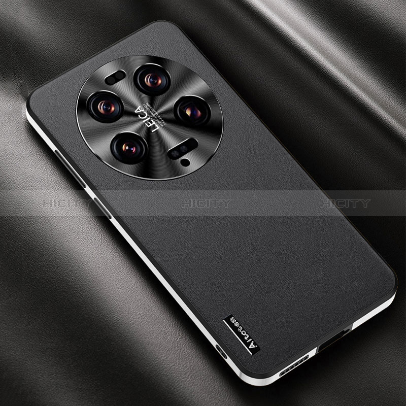 Funda Lujo Cuero Carcasa AT2 para Xiaomi Mi 13 Ultra 5G Negro