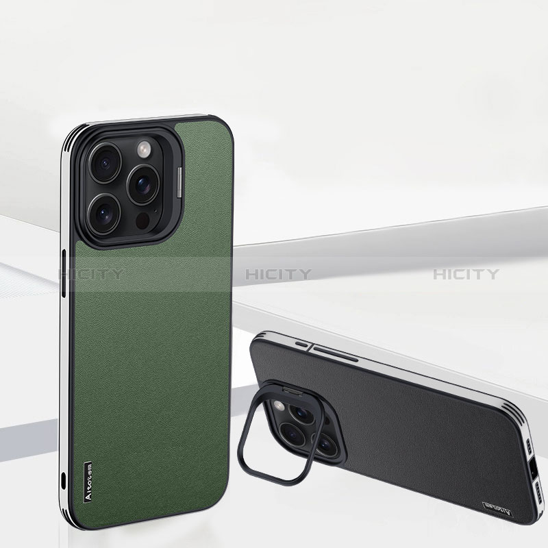 Funda Lujo Cuero Carcasa AT4 para Apple iPhone 16 Pro