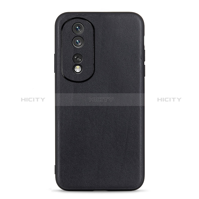 Funda Lujo Cuero Carcasa B01H para Huawei Honor 80 5G Negro