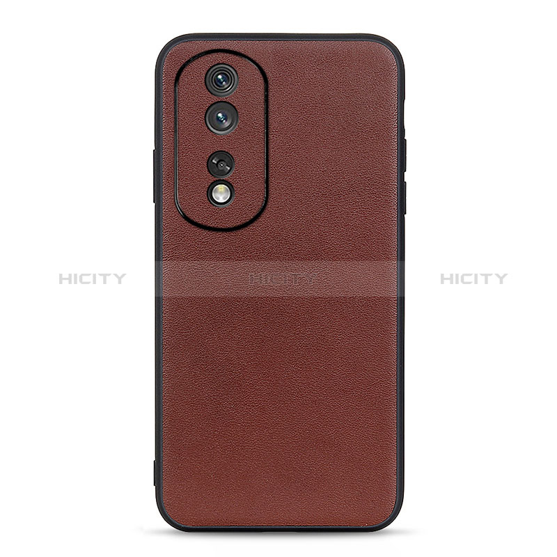 Funda Lujo Cuero Carcasa B01H para Huawei Honor 80 Pro Flat 5G Marron