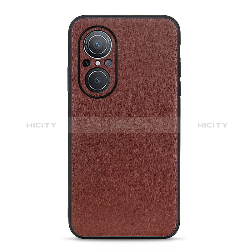 Funda Lujo Cuero Carcasa B01H para Huawei Nova 9 SE Marron