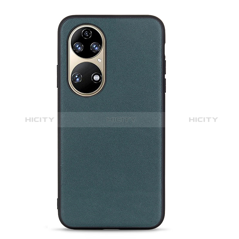 Funda Lujo Cuero Carcasa B01H para Huawei P50 Verde