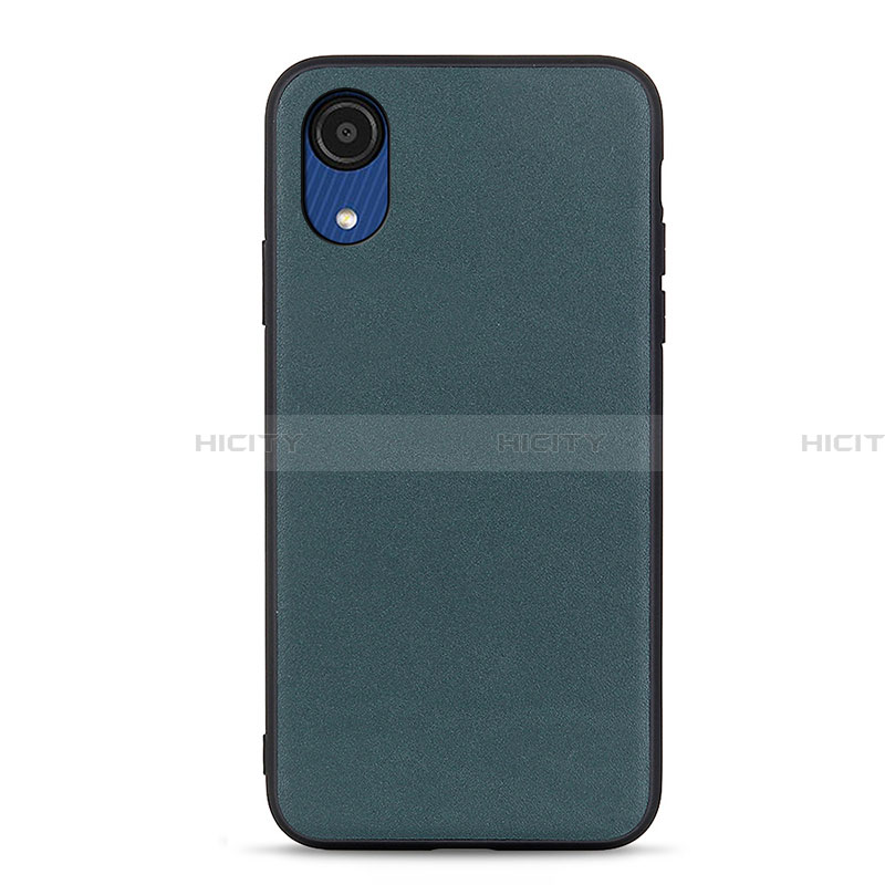 Funda Lujo Cuero Carcasa B01H para Samsung Galaxy A03 Core Verde