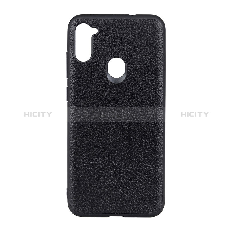 Funda Lujo Cuero Carcasa B01H para Samsung Galaxy A11 Negro