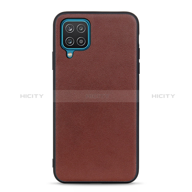 Funda Lujo Cuero Carcasa B01H para Samsung Galaxy A12 5G Marron