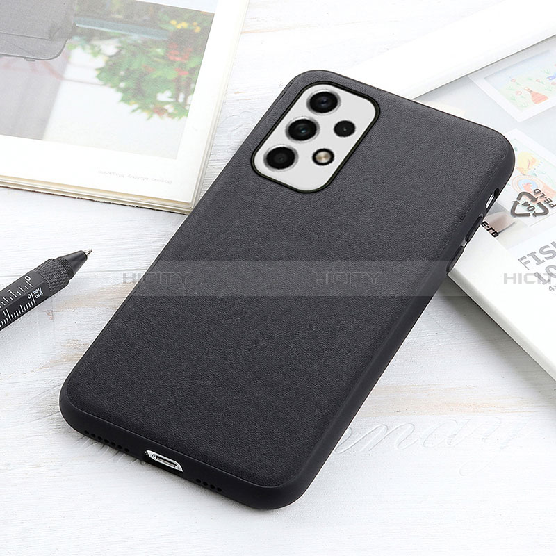 Funda Lujo Cuero Carcasa B01H para Samsung Galaxy A23 4G Negro