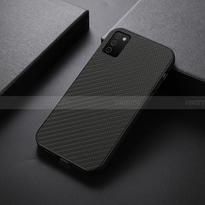 Funda Lujo Cuero Carcasa B01H para Samsung Galaxy F02S SM-E025F Negro