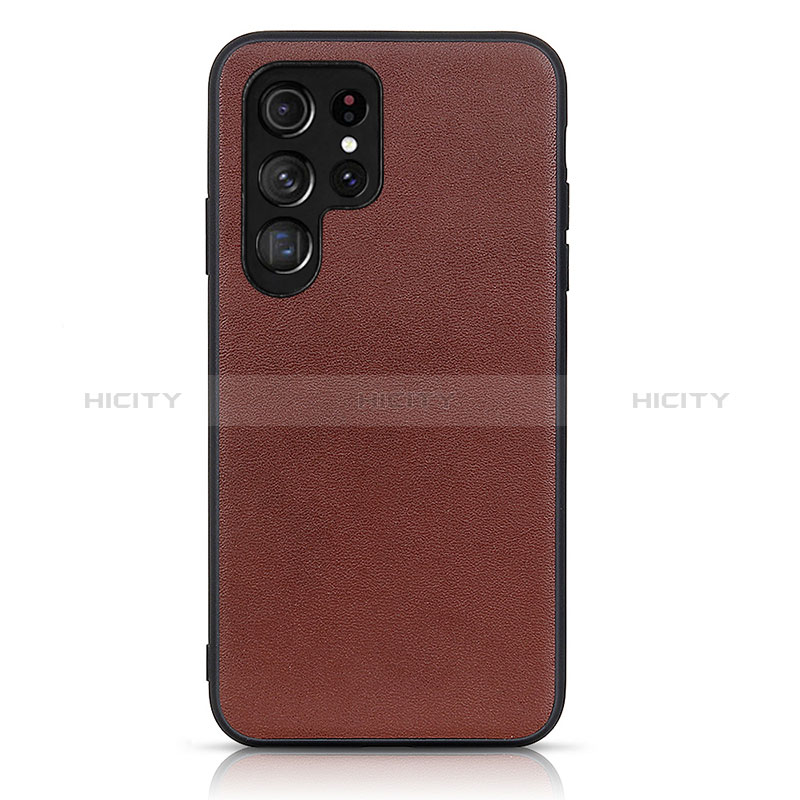 Funda Lujo Cuero Carcasa B01H para Samsung Galaxy S24 Ultra 5G Marron