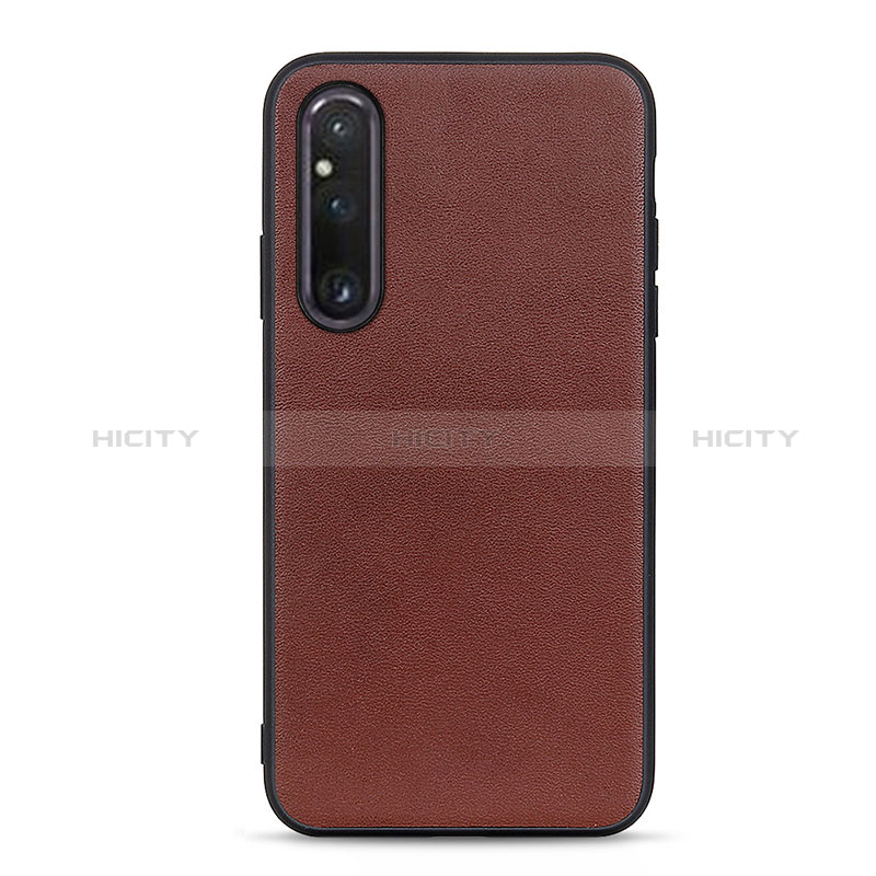 Funda Lujo Cuero Carcasa B01H para Sony Xperia 1 V Marron