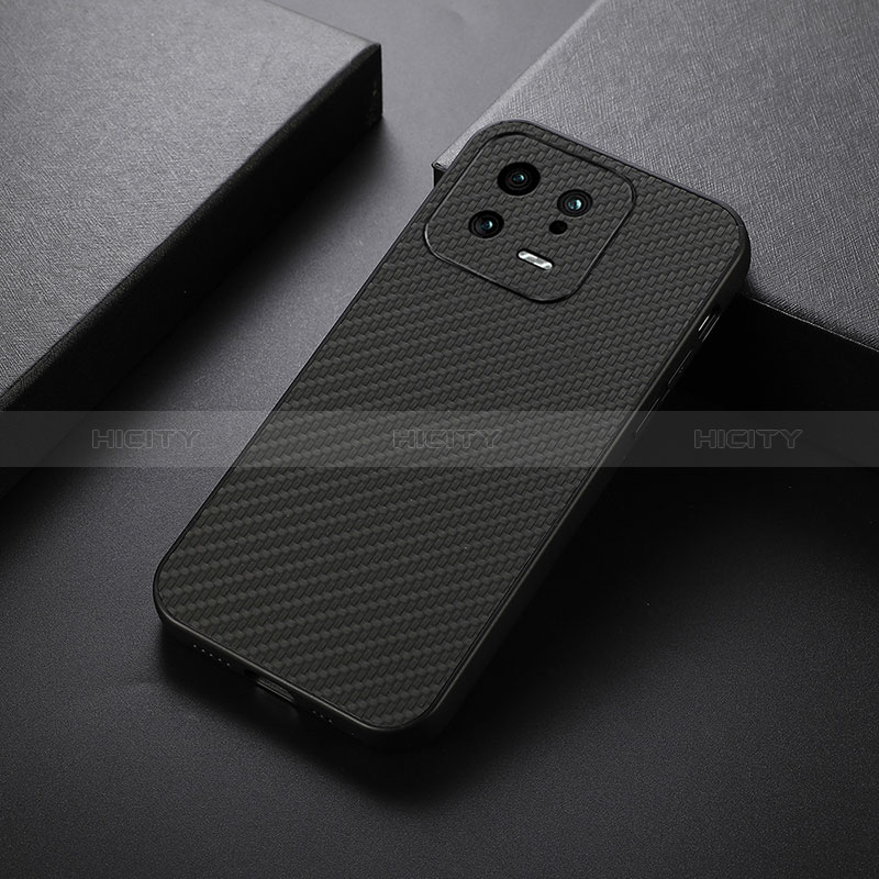 Funda Lujo Cuero Carcasa B01H para Xiaomi Mi 13 5G Negro