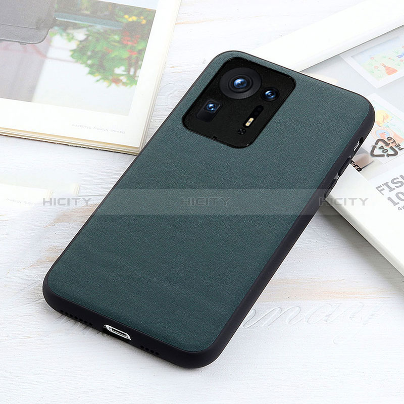 Funda Lujo Cuero Carcasa B01H para Xiaomi Mi Mix 4 5G Verde