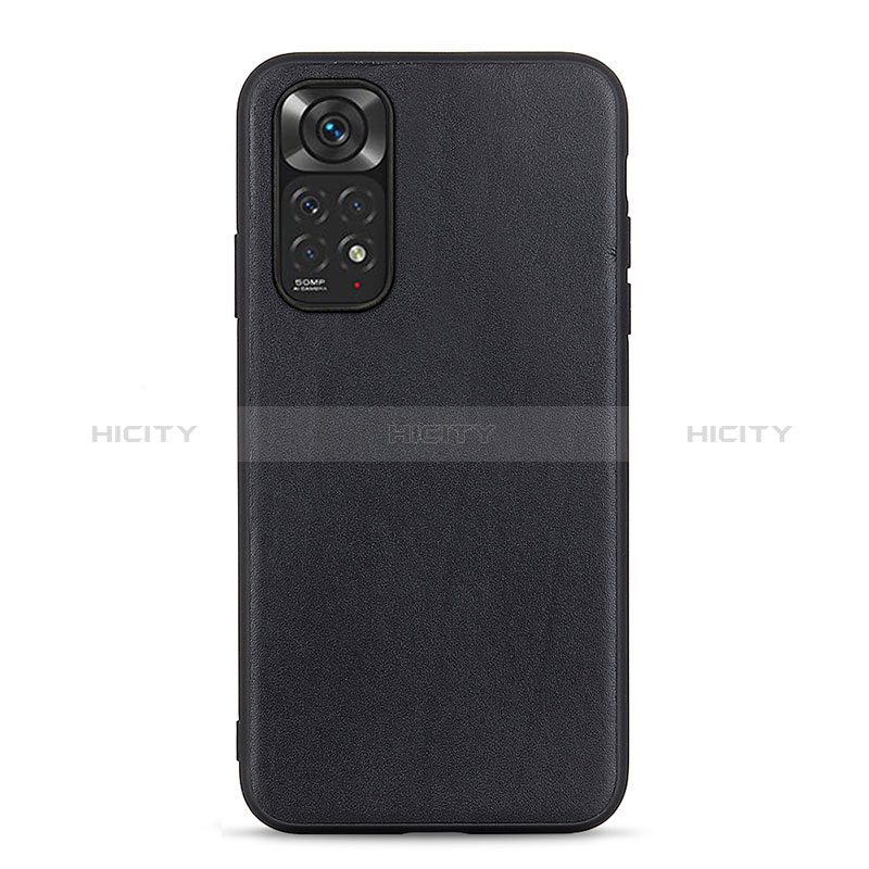 Funda Lujo Cuero Carcasa B01H para Xiaomi Redmi Note 11 4G (2022) Negro