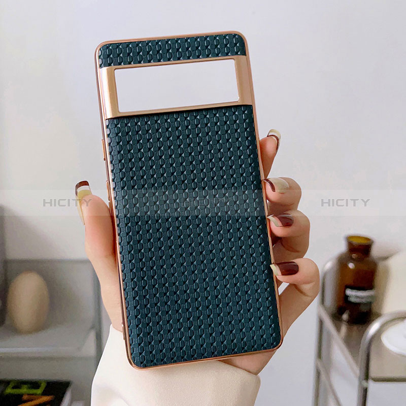 Funda Lujo Cuero Carcasa B02H para Google Pixel 7 Pro 5G Azul