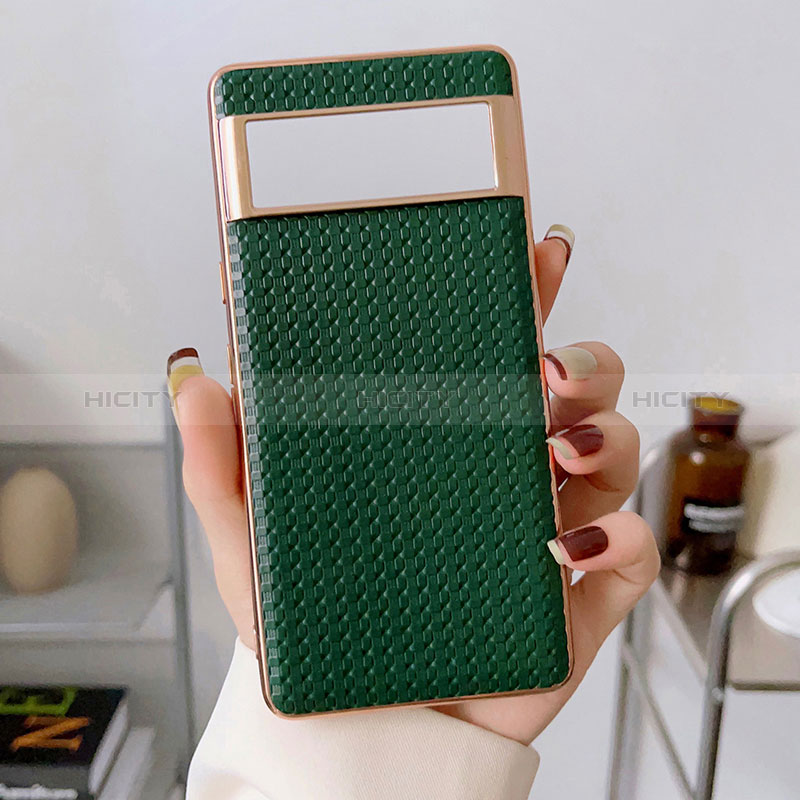 Funda Lujo Cuero Carcasa B02H para Google Pixel 7 Pro 5G Verde