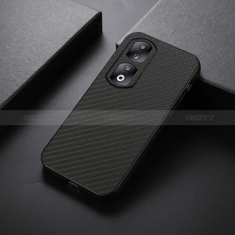 Funda Lujo Cuero Carcasa B02H para Huawei Honor 90 Pro 5G Negro