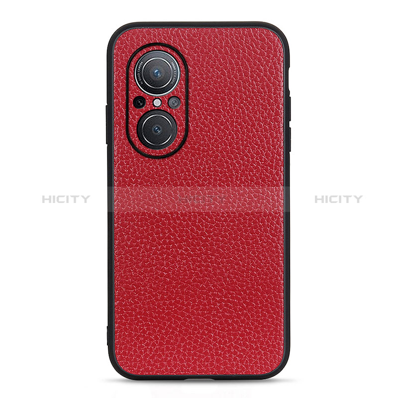 Funda Lujo Cuero Carcasa B02H para Huawei Nova 9 SE Rojo