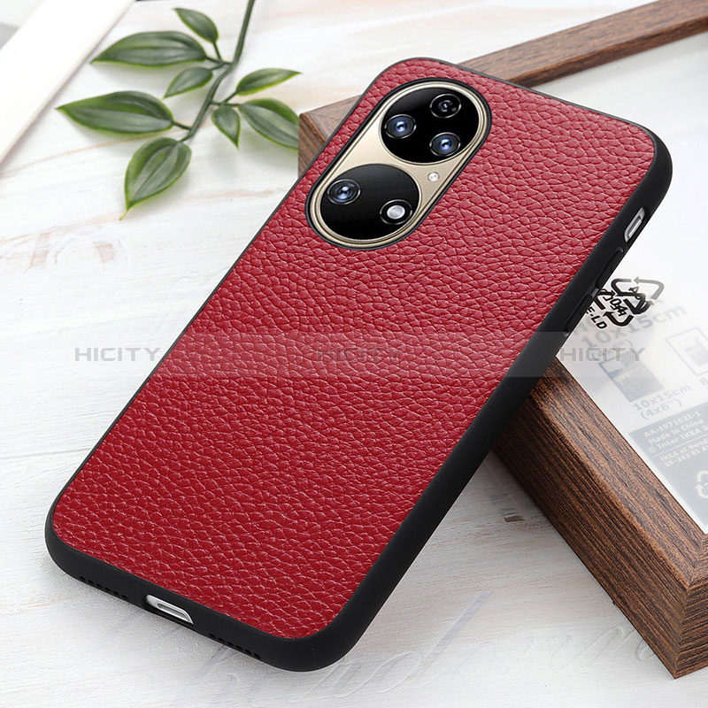 Funda Lujo Cuero Carcasa B02H para Huawei P50e