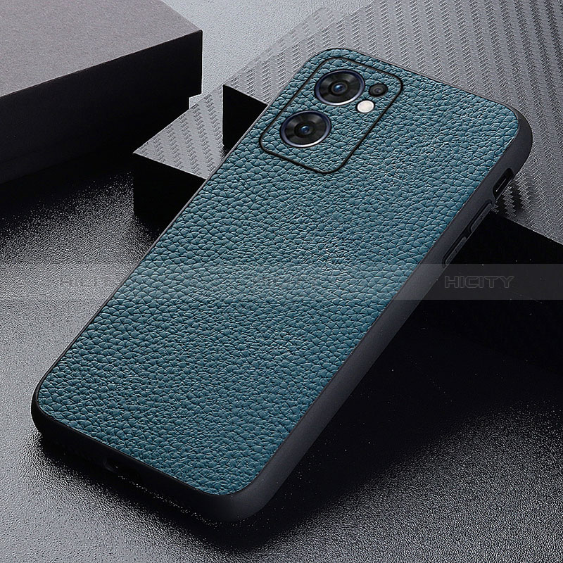 Funda Lujo Cuero Carcasa B02H para OnePlus Nord CE 2 5G Verde